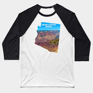 Grand Canyon Arizona map Grand Canyon photo Arizona tourism Baseball T-Shirt